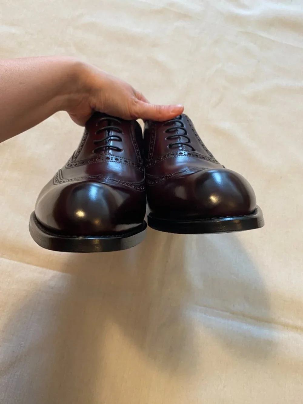 Brioni Brown Leather Oxford Wingtip Shoes Size 11 NWT
